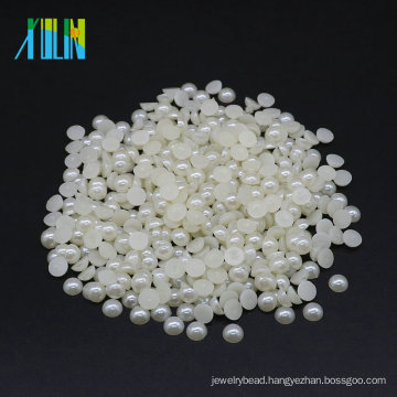 Excellent Quality ABS Flatback Half Beads Pearl Off White For Crafts Manufacturer Supply, Z24-Off White